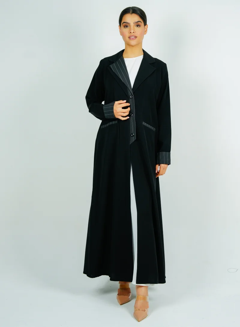 Stylish Blazer abaya with  button style