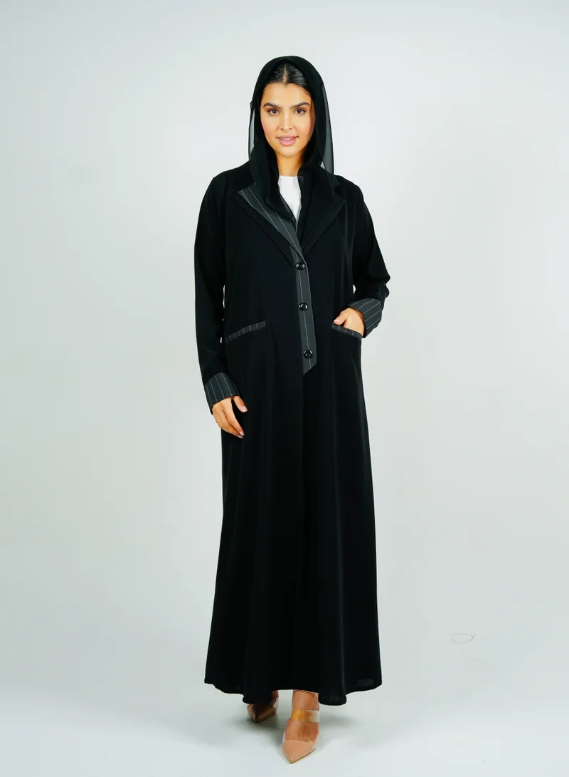Rosette Abaya  Stylish Blazer abaya with  button style for Women | Best Price UAE
