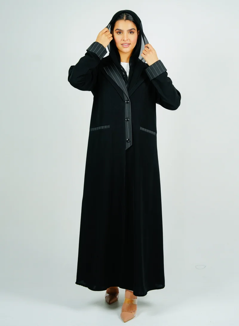 Rosette Abaya  Stylish Blazer abaya with  button style for Women | Best Price UAE