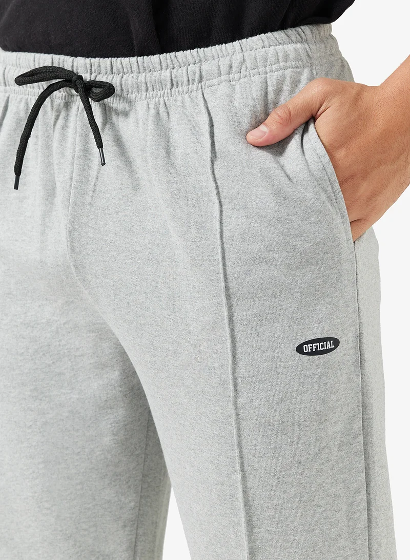 Seventy Five Basics Slit Hem Logo Oversized Joggers