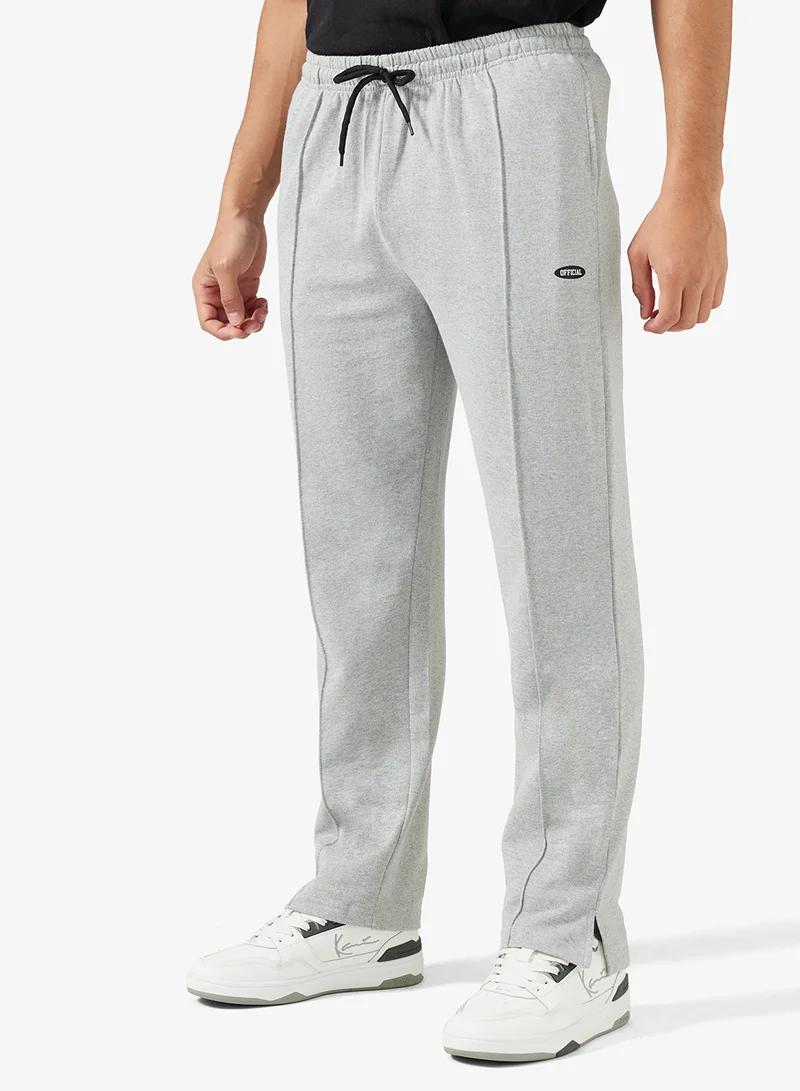 Seventy Five Basics Slit Hem Logo Oversized Joggers
