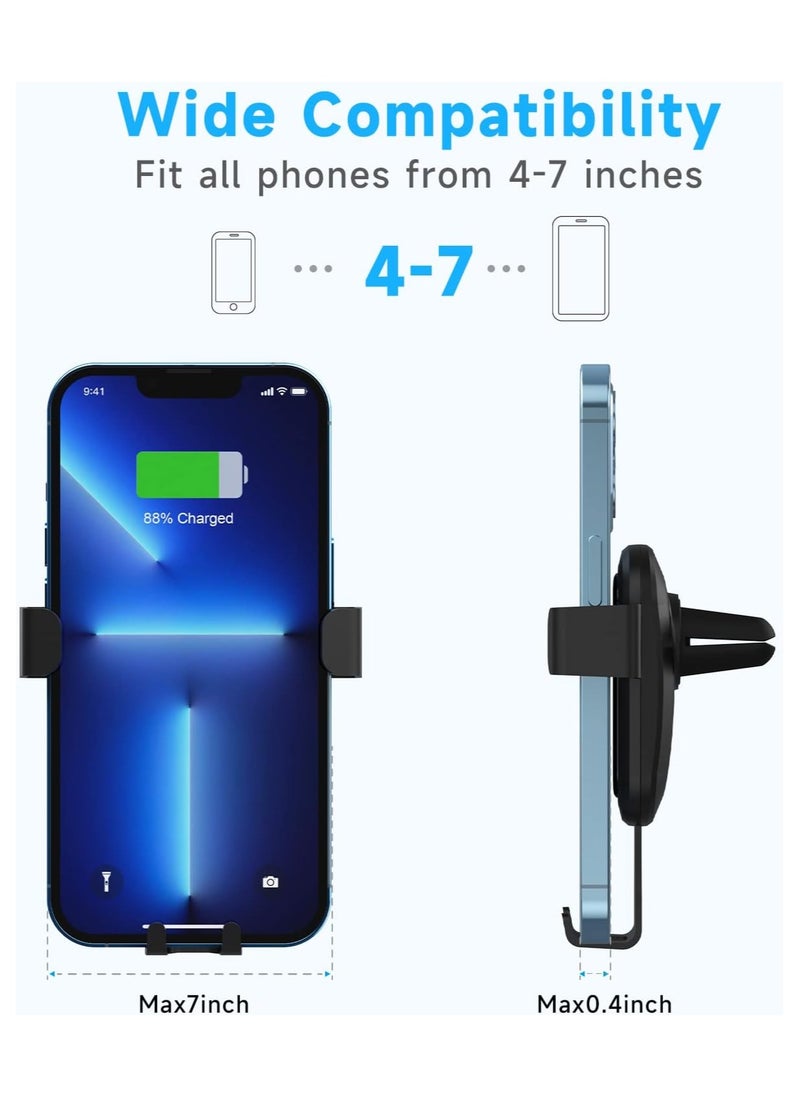 RATSAW Phone Holder Stand for Car Air Vent Adjustable Mobile Holder Car Auto Lock Gravity Mobile Phone Mount Ac Vent Car Mount Compatible with iPhone 15 14 Pro Max 13 12 Samsung Xiaomi  - Image 4