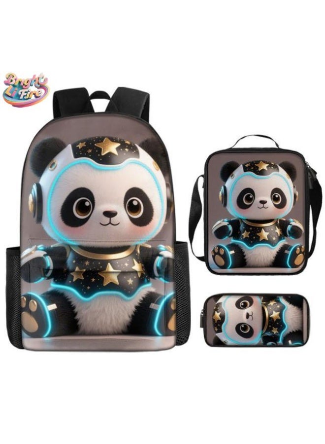 Bright Li Fire Unlock the new fashion of childish fun! Three-piece set of bags, cartoon elements for children and teenagers (students, children, friends' outings, mountain climbing, schooling, etc. can be used) - 115 - Image 1