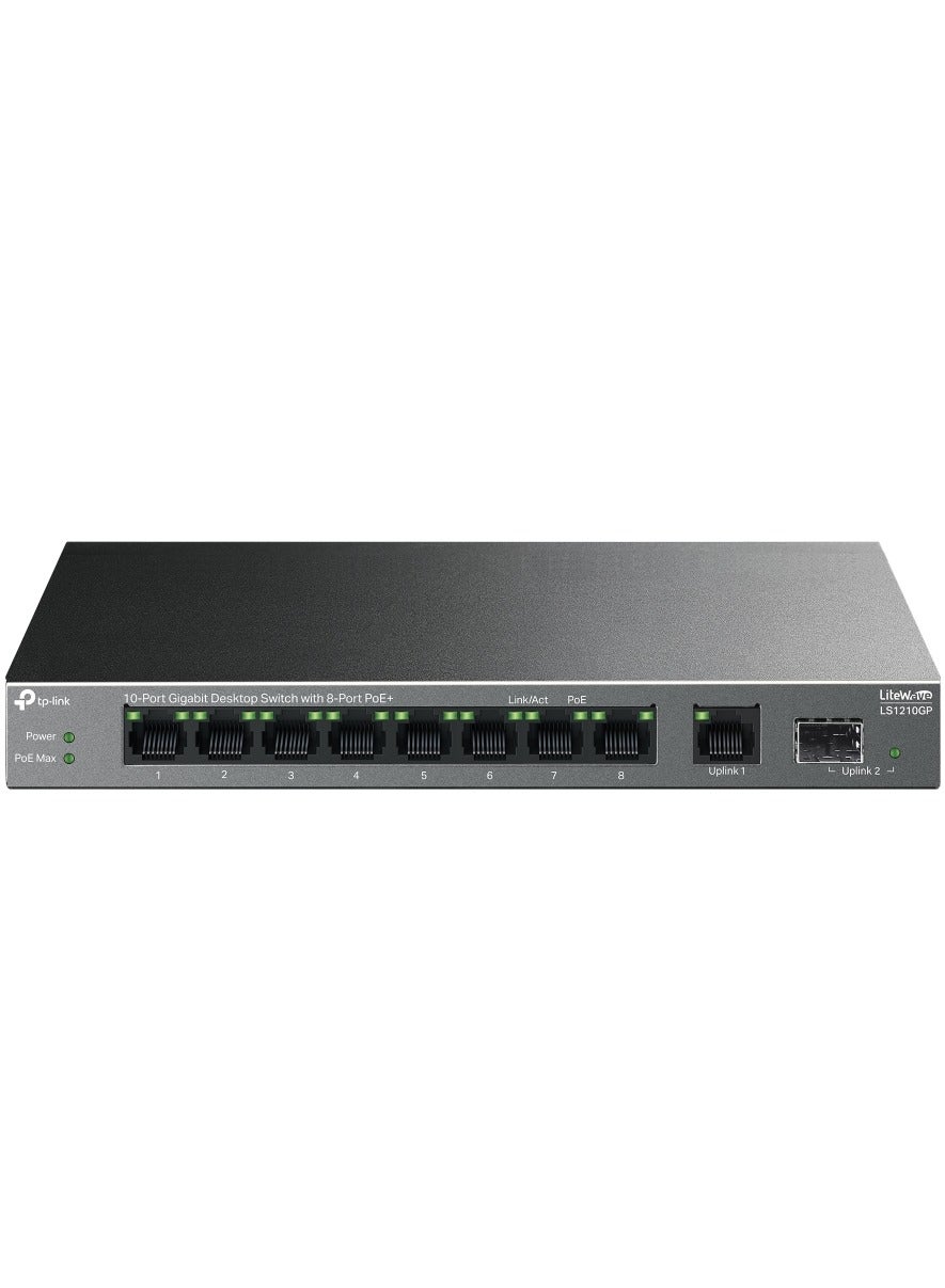 تي بي لينك Tplink LS1210gp 10-port Gigabit Desktop Switch 61W