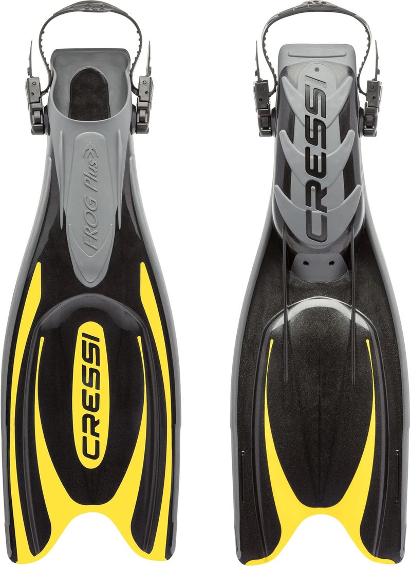 Cressi Frog Plus Adjustable Open Heel Fins BlackYellow XSS - Image 2