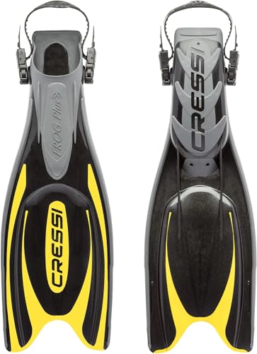 Cressi Frog Plus Adjustable Open Heel Fins BlackYellow XSS - Image 1