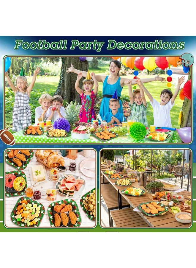 Mimorou 100 Pcs Football Dessert Plates Bulk 7 Inch Football Paper Plate Disposable Football Party Plate Square Football Dessert Plate for Game Day Birthday Baby Shower Home Decor Supplies - Image 5