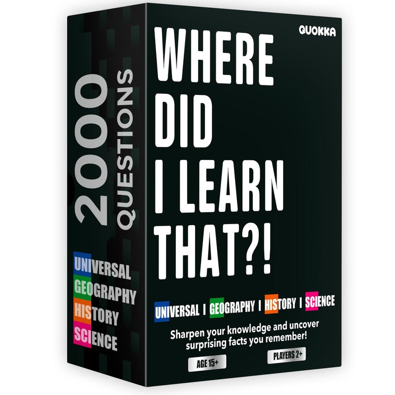 quokka Trivia Card Games for Adults with 2000 Questions Party Board Games for Adults TeensFamilies Trivia Cards with Answers in Geography History Science and General Knowledge for Family Game Night - Image 3