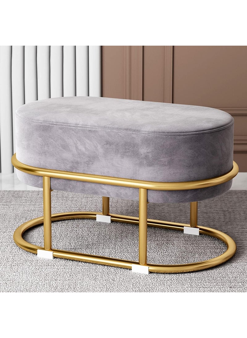 Device Bas with BROWN ART SHOPPEE Brown Art SHOPPEE Bedroom Bench with Gold Base Upholstered End of Bed Bench Indoor Benches for Entryway Dining Living Room Window Accent Ottoman Bench Long Seat Foot Stool Grey 