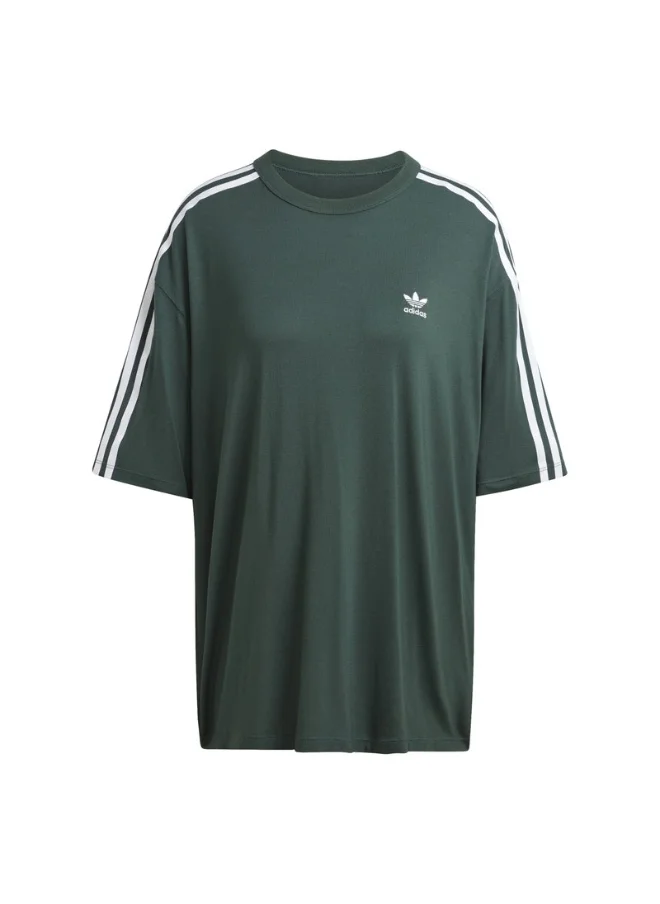 اديداس adidas 3 STRIPE TEE OS Green Originals Women T-SHIRTS