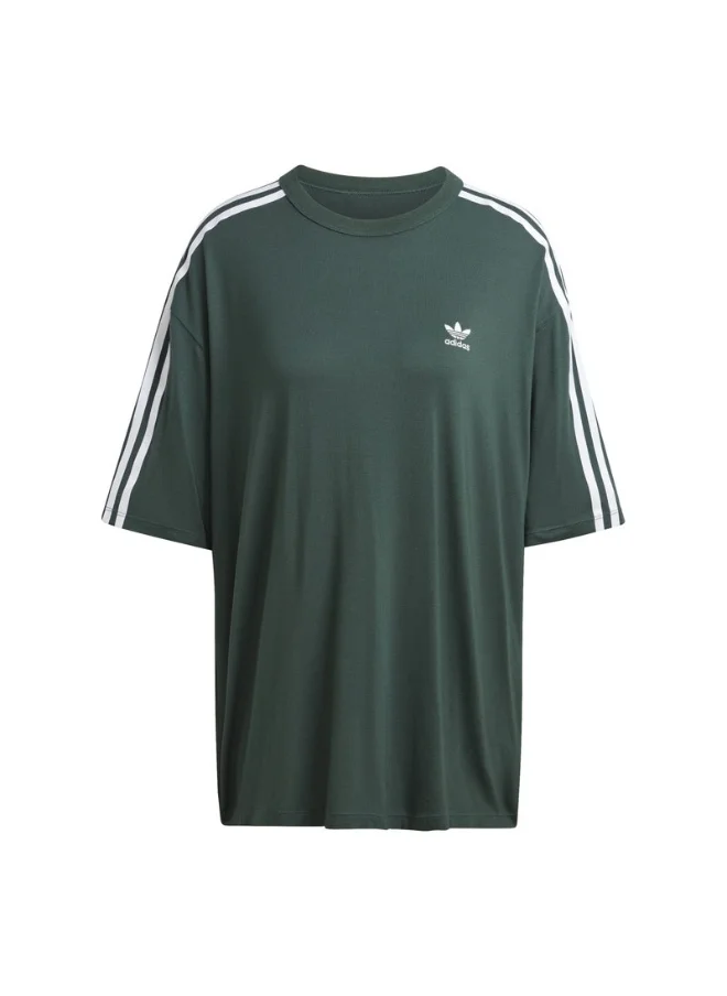اديداس adidas 3 STRIPE TEE OS Green Originals Women T-SHIRTS