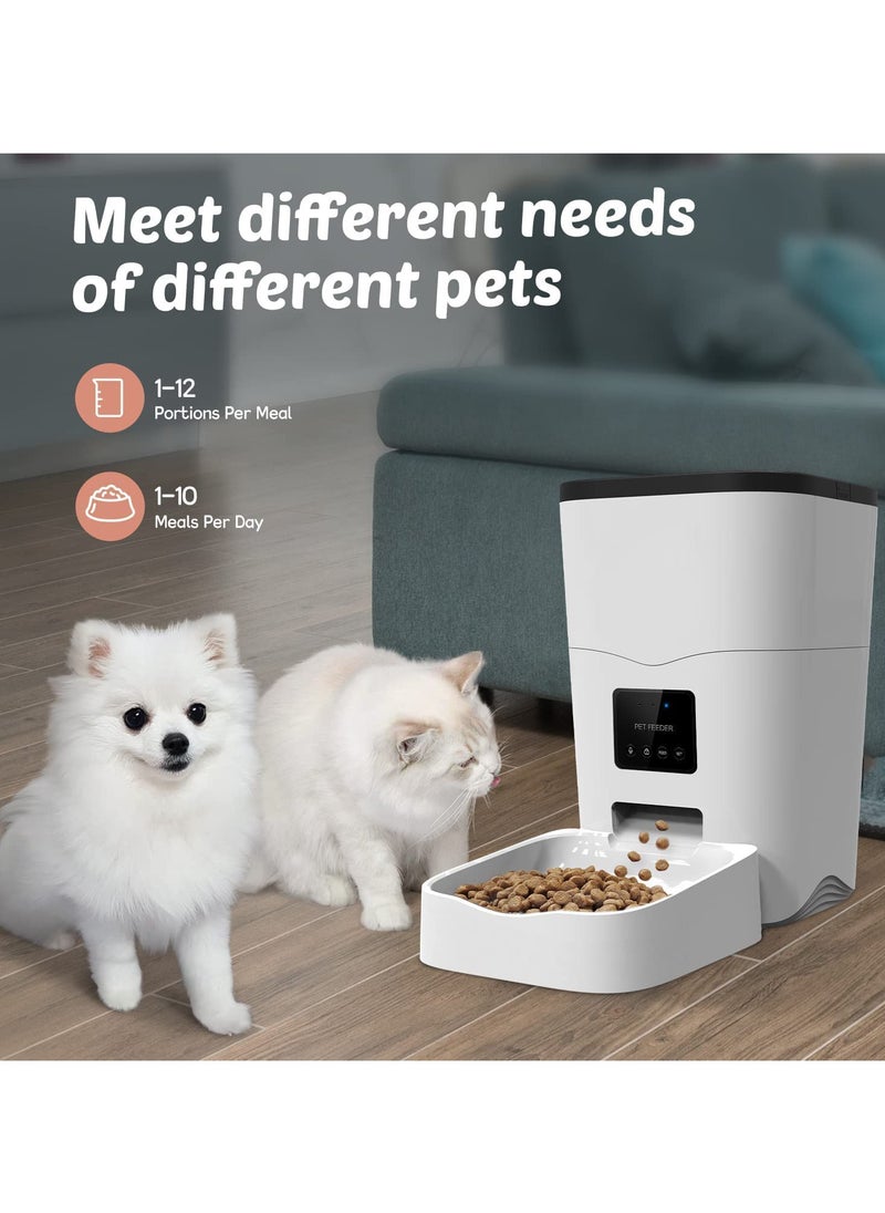 Generic - Pet  Feeder, Smart Pet Food Dispenser with App Control Portion Control&Timer Setting, Auto Dog Feeder 1-10 Meals, Voice Record, Small & Medium Pets, BPA-Free, 2.4G Wi-Fi ONLY, 3L/13cup - Image 1
