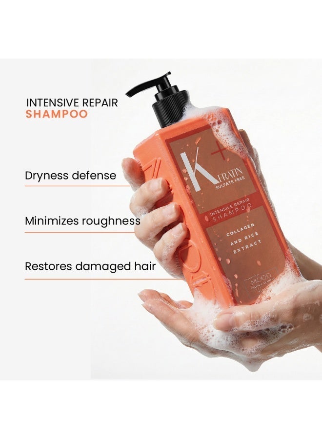 MOOD Keratin Plus Intensive Repair Sulphate-Free Shampoo 400 ML - Image 2