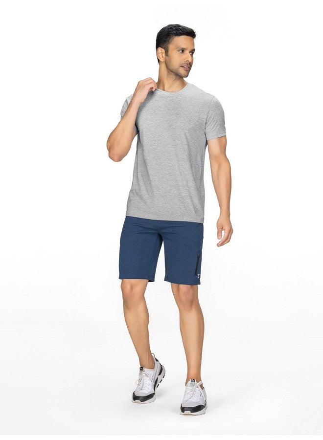 XYXX XYXX Men's Solid Regular Fit T-Shirt (XY_CR15_Tshirt_1_Heather Grey - Image 5