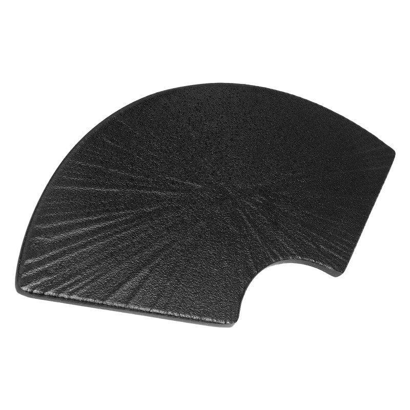 Japanese Sushi Plate: Fan-Shaped Serving Platter Dumpling Dish Faux Porcelain Dinnerware For Dumplings Appetizers And Desserts - Image 1