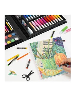 Generic Innovative Deluxe Art Supplies Set for Kids, Drawing, Coloring, Watercolor, Pastel Pencils for Beginners and Kids Suitable for Birthday Gift, 150 Pieces (Black)  - Image 5