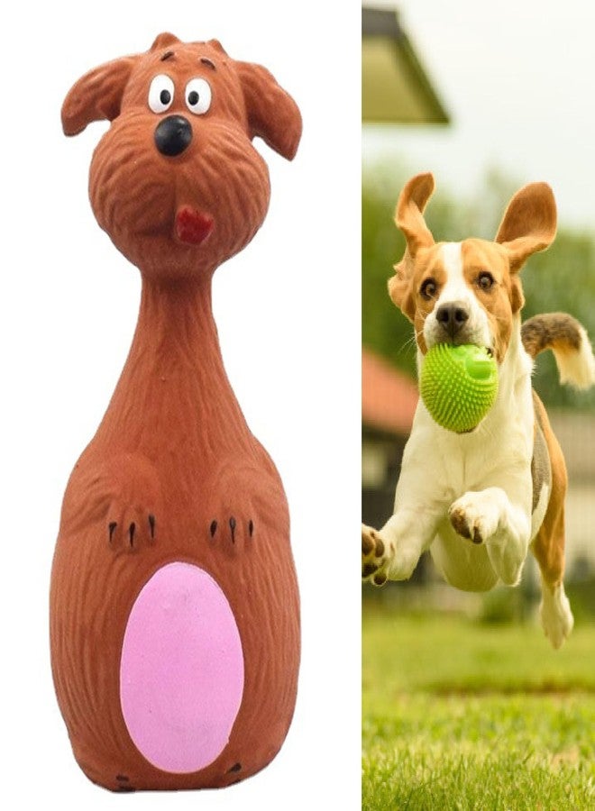 TEUOPIOE Interactive Dog Toys for Small Dogs, Rubber Latex Squeaky Toy with Cartoon Design, Bite Resistant Soft Chew Toy for Dogs Perfected for Play Teething for Small Medium Dogs (Brown Dog) - Image 4