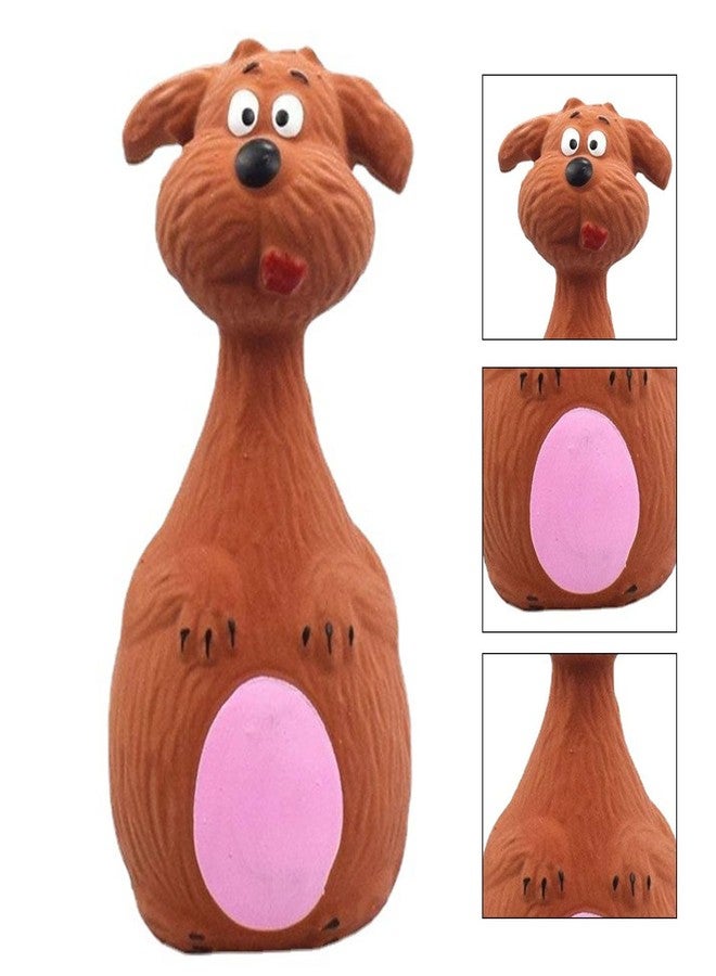 TEUOPIOE Interactive Dog Toys for Small Dogs, Rubber Latex Squeaky Toy with Cartoon Design, Bite Resistant Soft Chew Toy for Dogs Perfected for Play Teething for Small Medium Dogs (Brown Dog) - Image 5