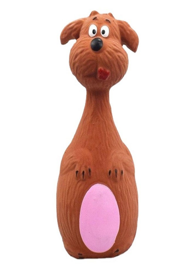 TEUOPIOE Interactive Dog Toys for Small Dogs, Rubber Latex Squeaky Toy with Cartoon Design, Bite Resistant Soft Chew Toy for Dogs Perfected for Play Teething for Small Medium Dogs (Brown Dog) - Image 1