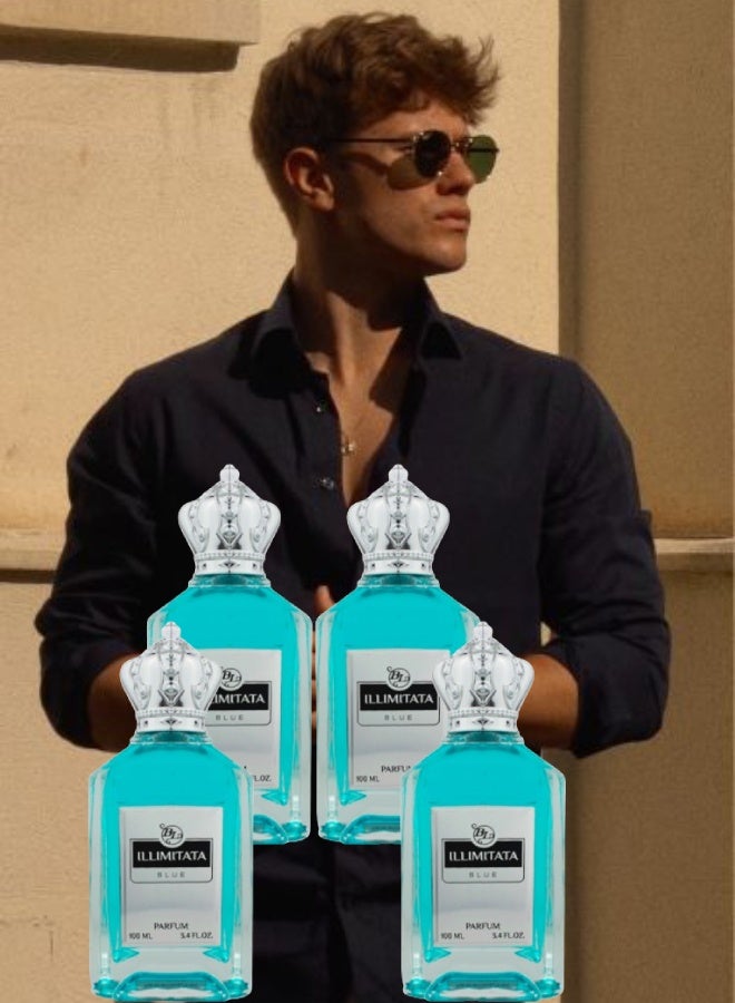 بي إل 4 قطع عطر إليميتاتا بلو 100مل - Image 1