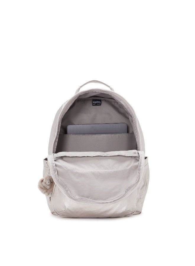 kipling Classic Seoul Kids School Large Backpack with Tablet Protection, 15-inch, 27L, 0.65kg, Bottle holder - Metallic Glow - (Gold) - Image 3