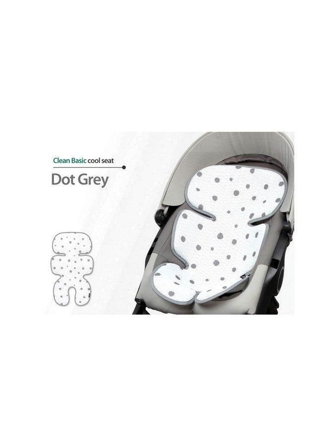 Manito Clean Basic 3D Mesh Seat Pad/Cushion/Liner for Stroller and Car Seat (Dot Grey) - Image 1