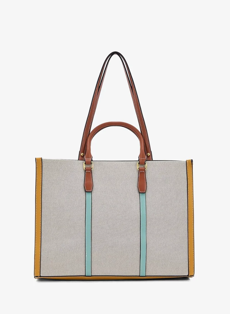 ELLA Color Block Large Tote Bag