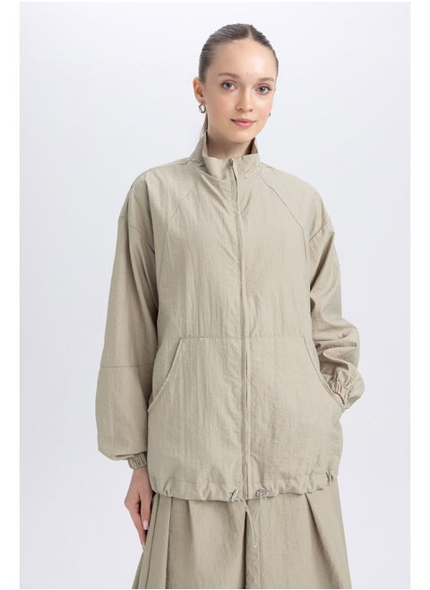 Woman Regular Fit Woven Long Sleeve Tunic