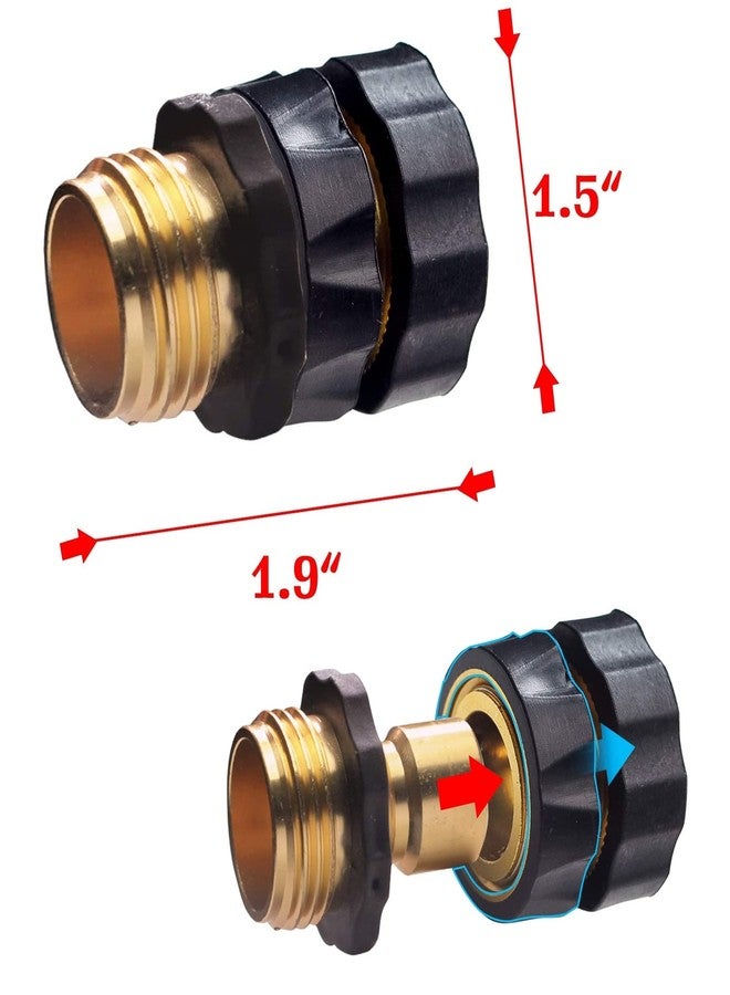 Xiny Tool 3/4 Inch Garden Hose Quick Connect, Quick Connect Garden Hose Fittings, Male and Female Water Quick Release Hose Connector, 6 Set - Image 3