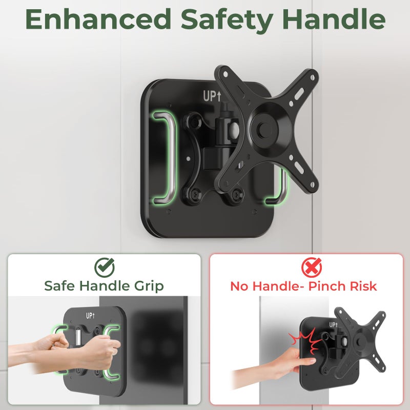 Motiexic Magnetic Monitor Mount for Steel Surfaces, Fits 13 to 34 Inch Screens, Holds up to 22 lbs, VESA 75/100 Compatible Mount for Computer and TV Monitor, No-Drill Installation with All Screws - Image 4