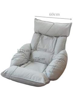 AUTOYSUR Sofa Bed Folding Lazy with Adjustable Back Support,Gaming Floor Chair,Floor Legless  Back Chair for Adult Light Grey 127x75x60 cm 1 seater  - Image 2