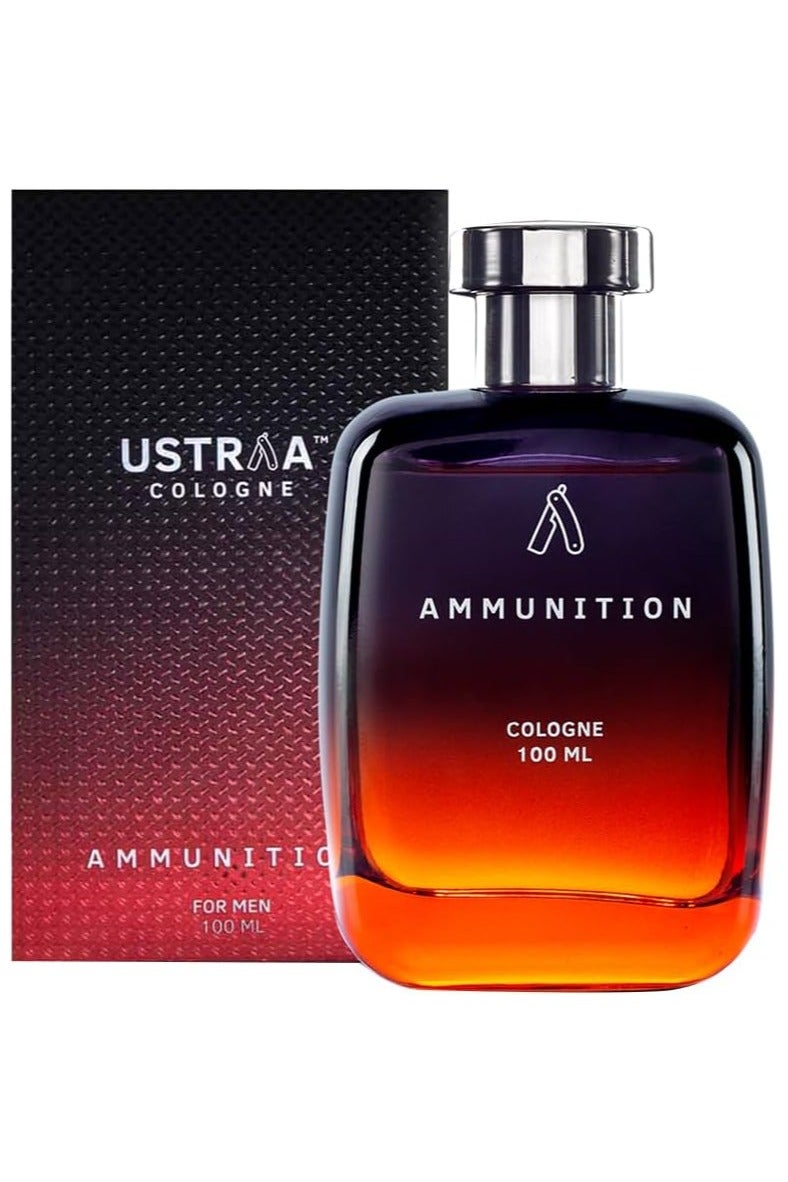 Ustraa Ammunition Cologne - 100ml | Fresh, Spicy, Musky Perfume for Men | Long-lasting Fragrance | Sophisticated & Exotic Scent of the Night | Masculine Aroma for Special Occasions - Image 1