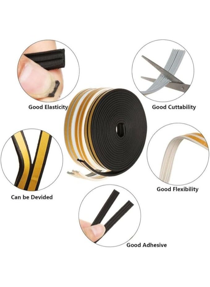 Rubber soundproofing, dustproofing, and insect-proofing seal for doors and windows,Size: 2.5 meters - Image 2