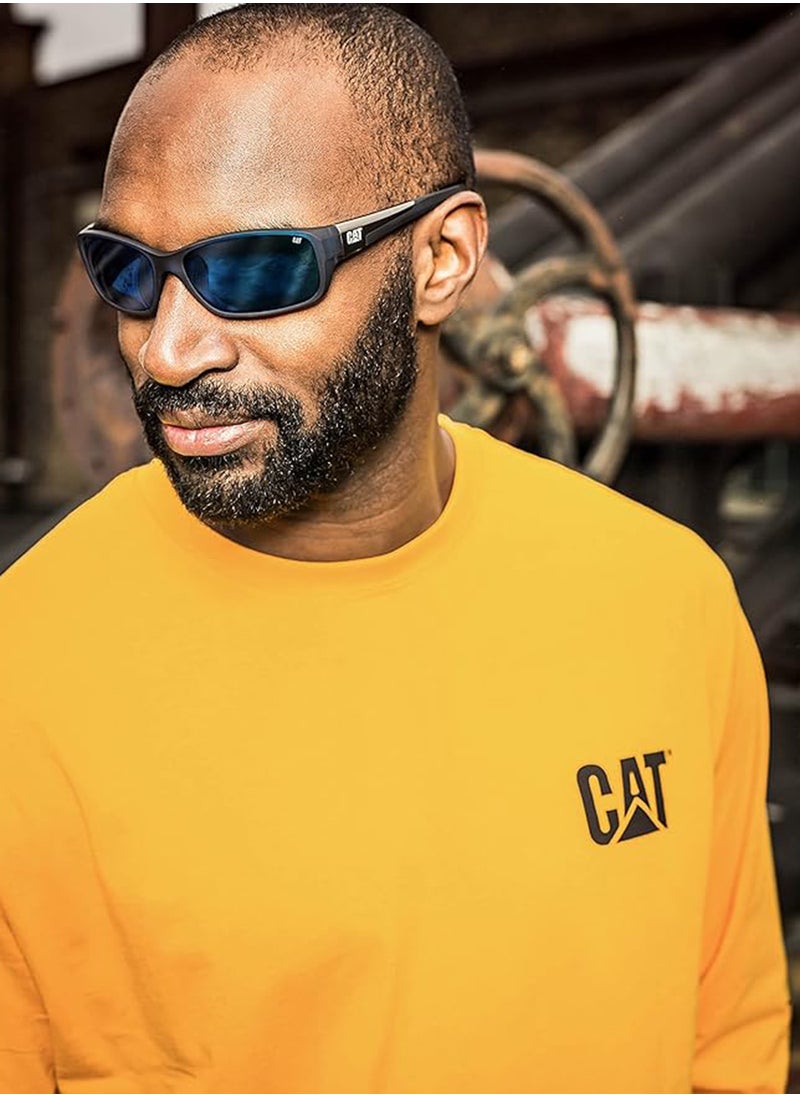 Men CTS-Sensor Wrap Polarized Sunglasses Black 62mm