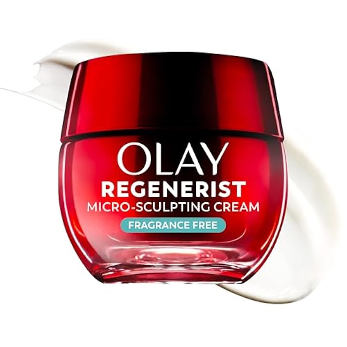 Olay Face Moisturizer, Regenerist Micro-Sculpting Cream for Women, Fragrance-Free - Anti-Aging, Anti-Wrinkle, Firming Skin Care - Triple Collagen Cream, Peptide, Hyaluronic Acid, Niacinamide, 1.7oz - Image 1