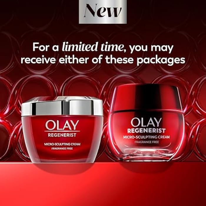 Olay Face Moisturizer, Regenerist Micro-Sculpting Cream for Women, Fragrance-Free - Anti-Aging, Anti-Wrinkle, Firming Skin Care - Triple Collagen Cream, Peptide, Hyaluronic Acid, Niacinamide, 1.7oz - Image 2