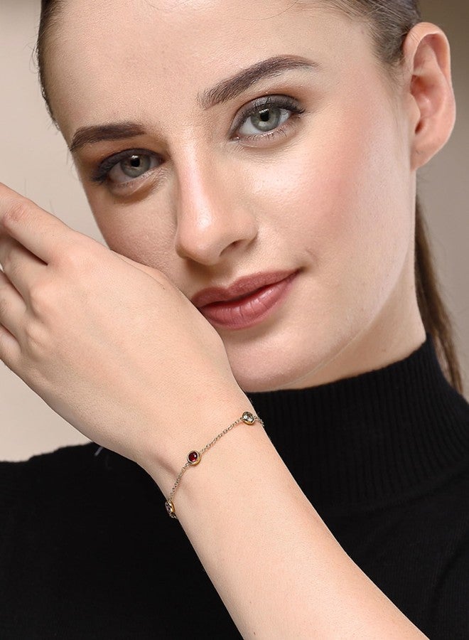 كارات كارت سوار كاراتكارت مطلي بالذهب ومرصع بأحجار الزركونيا المكعبة متعددة الألوان للنساء - Image 2