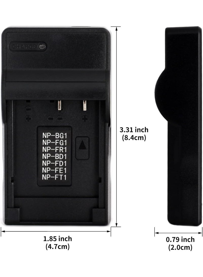 شاحن بطارية كاميرا USB NP-BG1 متوافق مع كاميرات DSC-H50 H55 HX30V W290، يعمل مع بطاريات NP-BG1/FG1/FR1/BD1/FD1/FE1/FT1 - Image 2