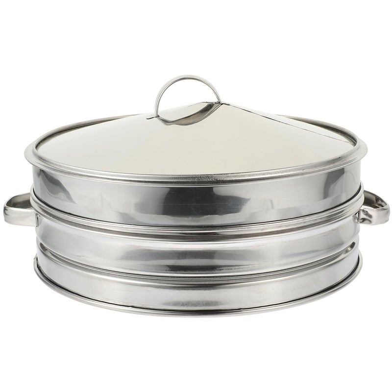 Stainless Steel Steamer Basket 26cm With Lid For Dumplings Bao Buns Dim Sum - Image 2