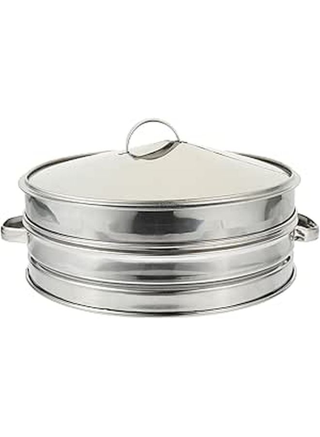 Stainless Steel Steamer Basket 26cm With Lid For Dumplings Bao Buns Dim Sum - Image 1