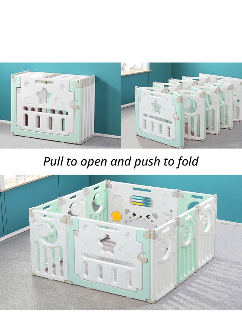 Baby Playpen Foldable Play Area for Babies and Toddlers, Customizable Shape Baby Fence, Easy Assembly and Storage, Ensures Baby Safety in Play Yard