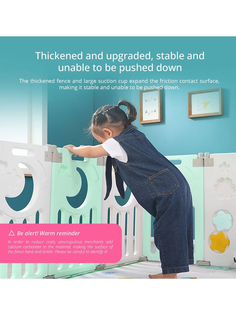 Baby Playpen Foldable Play Area for Babies and Toddlers, Customizable Shape Baby Fence, Easy Assembly and Storage, Ensures Baby Safety in Play Yard