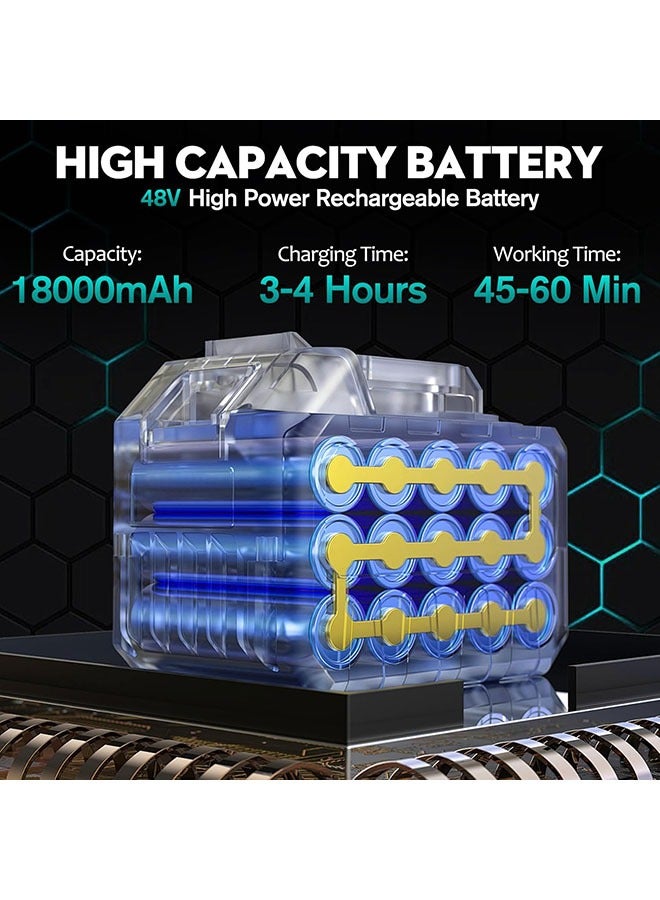 Cordless Portable Car Washer Spray Electric High Pressure Cleaner Machine with Rechargeable Battery Foam Bottle Nozzle Hose for Car Wash Watering Flowers Cleaning Home Floor - Image 5