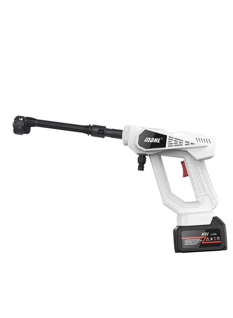 Cordless Portable Car Washer Spray Electric High Pressure Cleaner Machine with Rechargeable Battery Foam Bottle Nozzle Hose for Car Wash Watering Flowers Cleaning Home Floor - Image 1