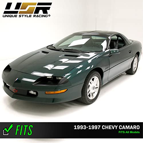 USR UNIQUE STYLE RACING USR H4351 / H4352 Sealed Beam Headlights - Low + High Beam 2" x 5" Seal Beam Conversion Head Lamps Compatible with 1993-1997 Chevrolet Camaro (Euro Crystal Style 4 Pieces, with Bulbs and Wire Adapter) - Image 2