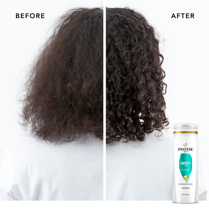 Pantene PRO-V Smooth & Sleek Shampoo + Conditioner, Dual Pack, Shampoo 12oz/Conditioner 10.4oz - Image 3