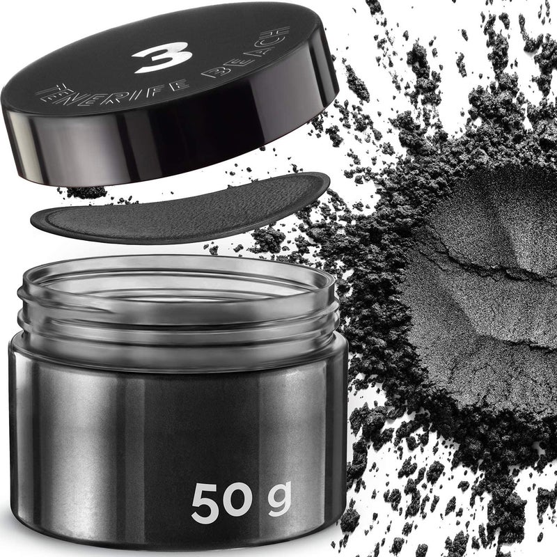 Kedia Minerals Mica Powder Natural Coloring Pigment for Epoxy Candle Making Bath Bomb Resin Art 50 Gm Black - Image 1