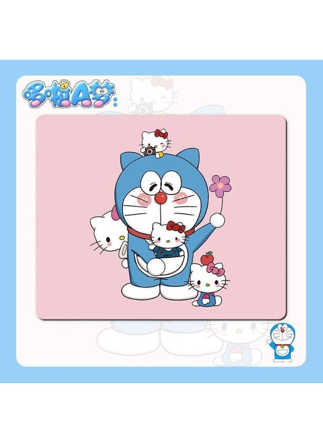 Generic - Doraemon Mouse Mat Small Secondary Animation Cartoon Keyboard Computer Desk Mat Writing Desk Mat-Color:260*210mm3mm-Pattern:YX-326 - Image 1