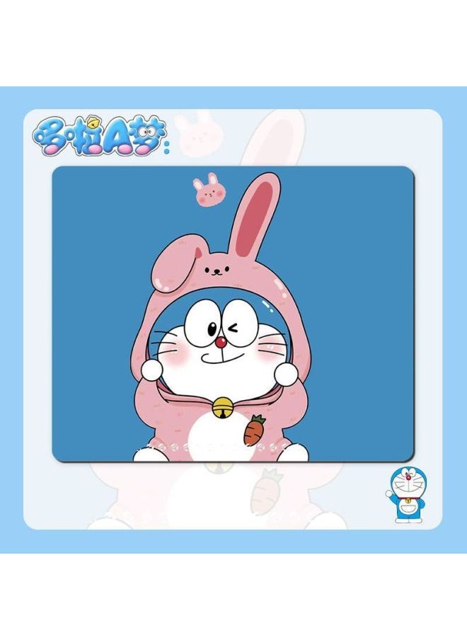 Generic - Doraemon Mouse Mat Small Secondary Animation Cartoon Keyboard Computer Desk Mat Writing Desk Mat-Color:260*210mm3mm-Pattern:YX-326 - Image 1