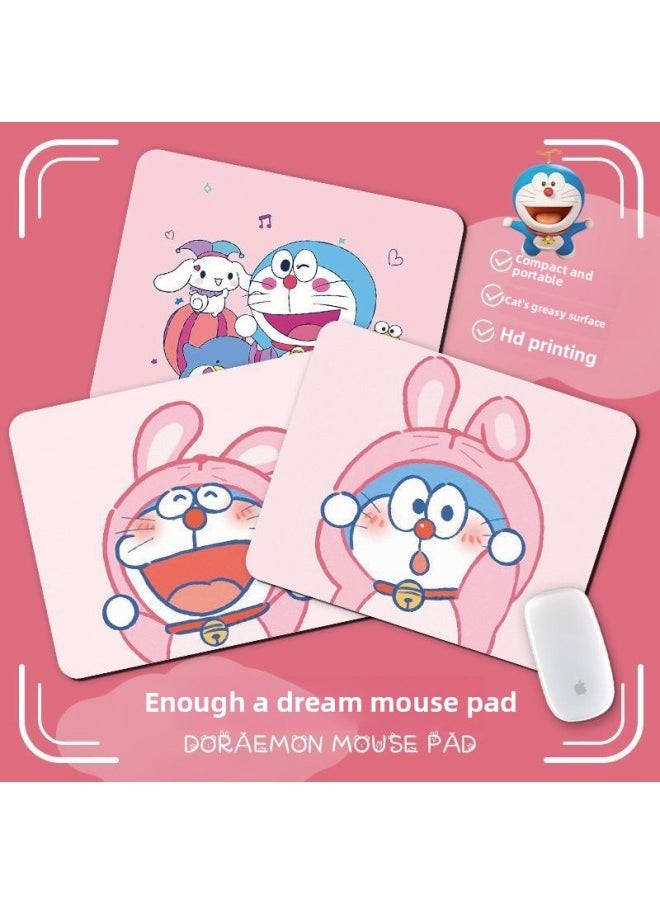 Generic - Doraemon Mouse Mat Small Secondary Animation Cartoon Keyboard Computer Desk Mat Writing Desk Mat-Color:260*210mm3mm-Pattern:YX-326 - Image 1